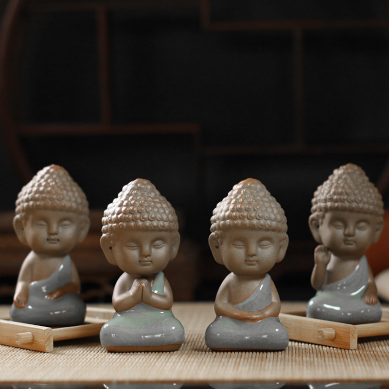 Чайный набор с изображением монахов maitreya Boutique, фиолетовый песок, чай для домашних животных, керамические чайные аксессуары ручной работы, украшения для дома, чайники