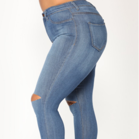 Fat Women's Sexy Classic High Waist Skinny Canopy High stretch Plus Sizes Jeans