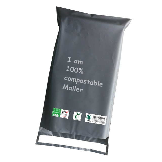 cornstarch made biodegradable custom poly mailer shipping bag envelopes