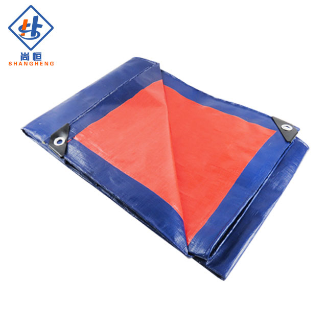 2x3m160g woven uv treated blue orange pe tarpaulin waterproof
