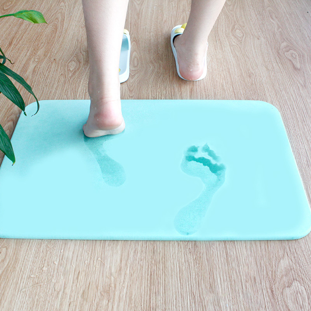 Ультра-с высоким уровнем водопоглощения быстросохнущая Non-Slip диатомитовый коврик для ванной
