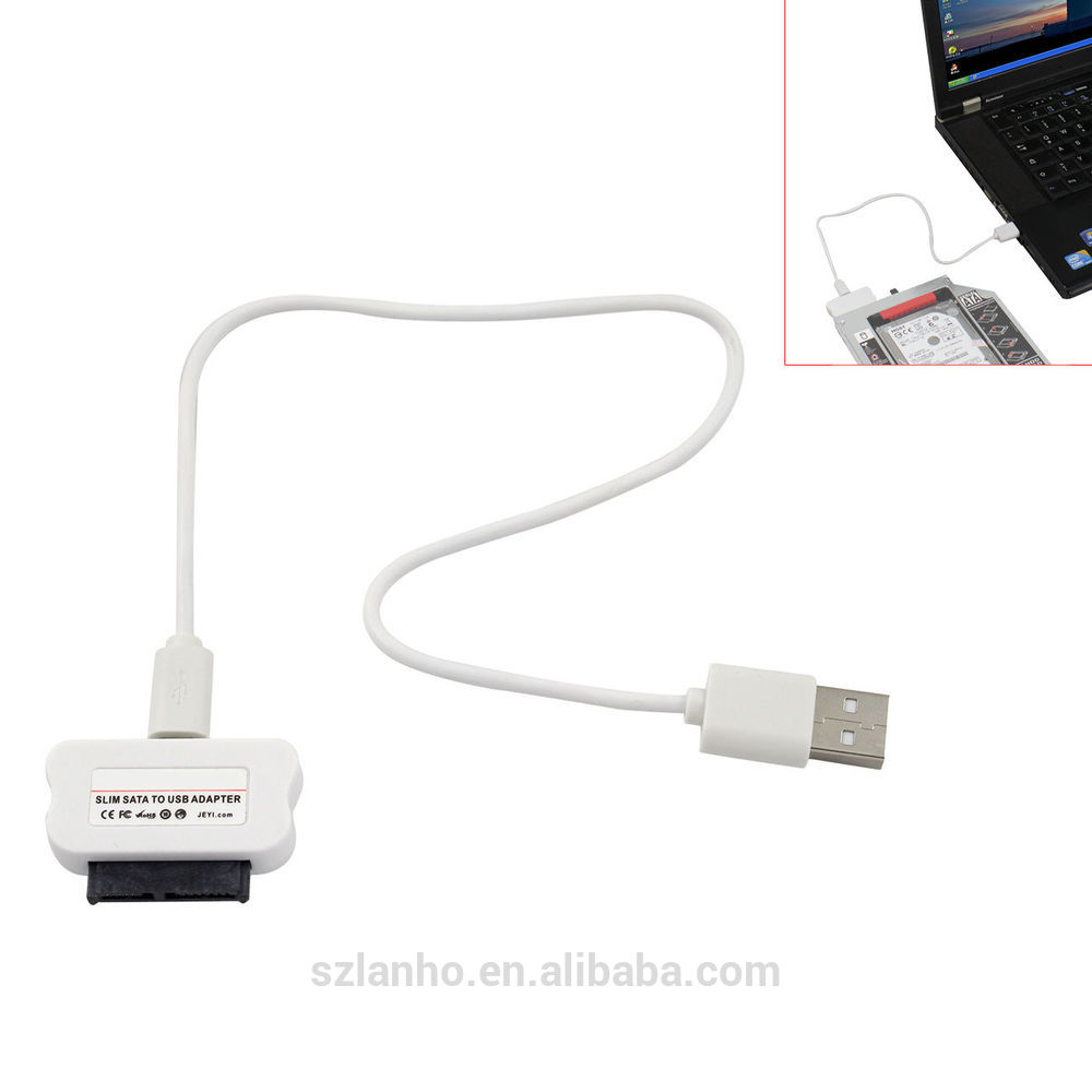 SATA слимлайн к USB 2,0 адаптер кабель для ноутбука CD DVD Rom привод 7 + 6 13Pin