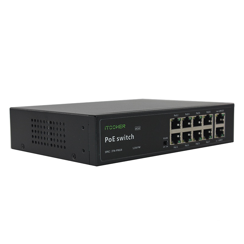 Дешевые мини умный 48 В 10 порт ethernet сети poe коммутатор Неуправляемый коммутатор