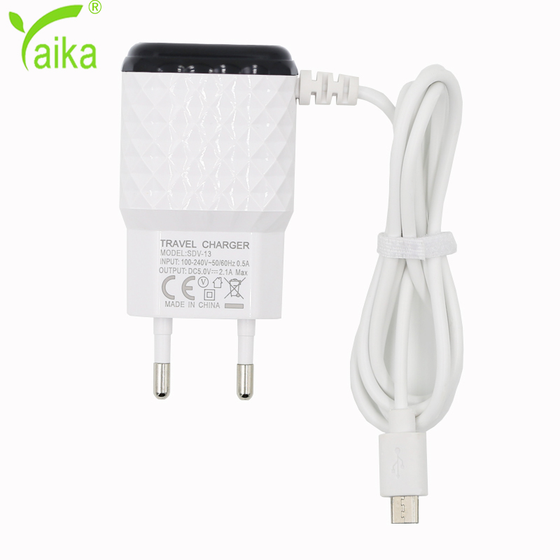 Низкая цена портативный 2A зарядное устройство с двумя портами usb дорожное настенное зарядное устройство с usb кабель для мобильных телефонов