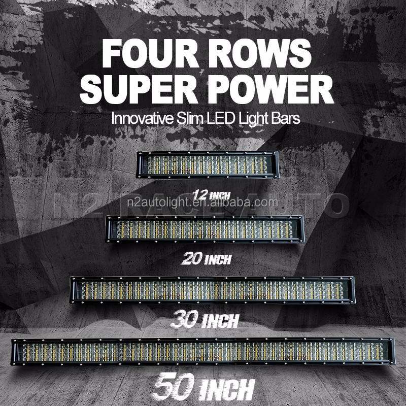N2 Super Power FJ Cruiser, световые балки, 50 дюймов, 4 ряда внедорожников, светодиодная балка для грузовиков 4x4