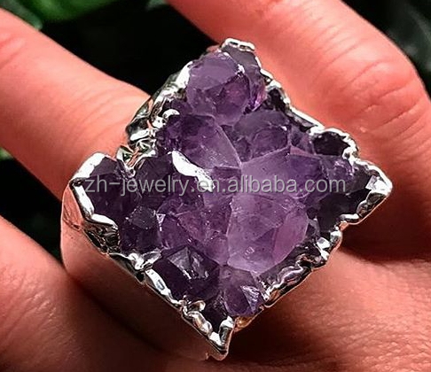Agat druzy, titanium голубая Друза drusy аметист, кабошон из Китая