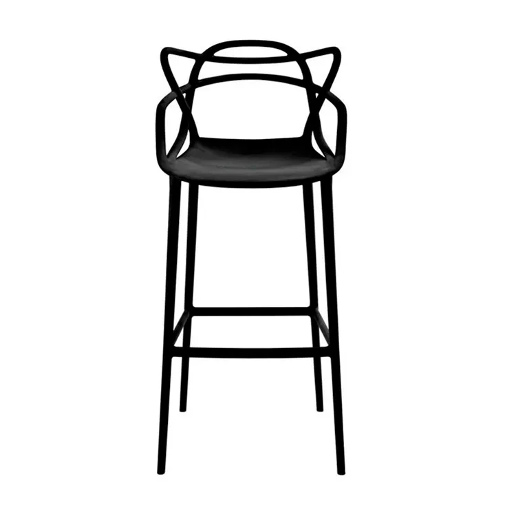 Modern Black High Stool Bar Chair PP Plastic Bar Stool High Chair Price For Sale