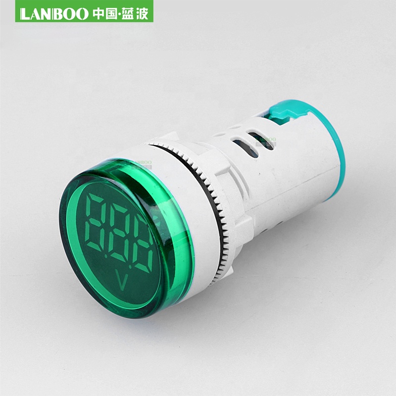 Высококачественный вольтметр LANBOO, микро-Индикатор 22 мм, светодиодный цифровой измеритель напряжения
