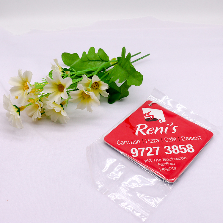 Custom design shape hanging cotton paper card for promotional gift car air freshener