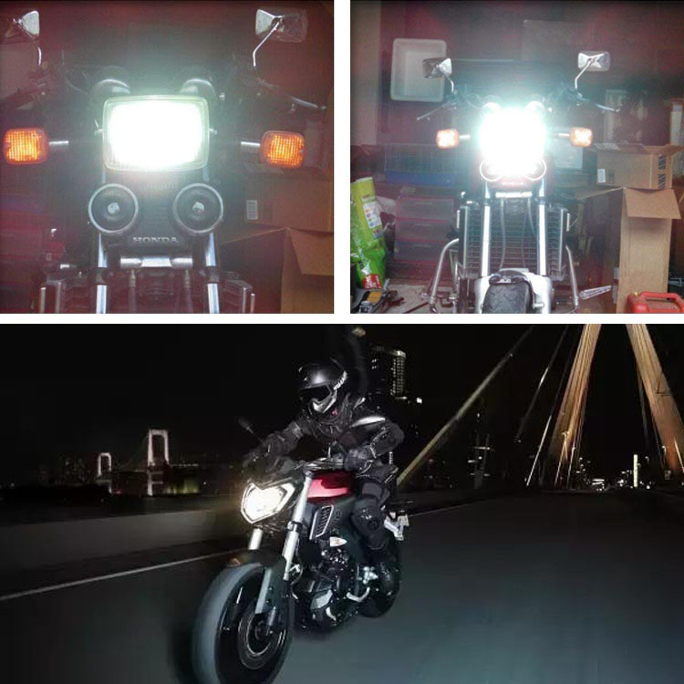 Светодио дный LED мотоцикл фары для авто Conversion Kit мотоцикл фара