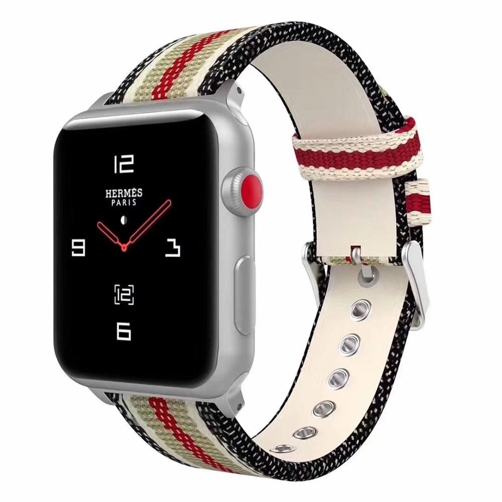 Новые товары, нейлоновый и кожаный ремешок FLS381011 для Apple Watch, ремешок для часов 38 мм 42 мм для Apple