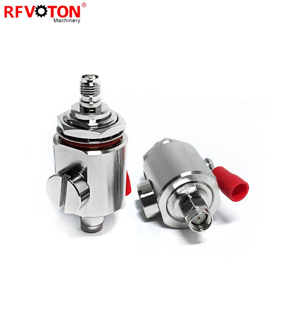 0-6G surge/lightning protector rp sma male to rp sma female bulkhead arrester/gas tube discharge