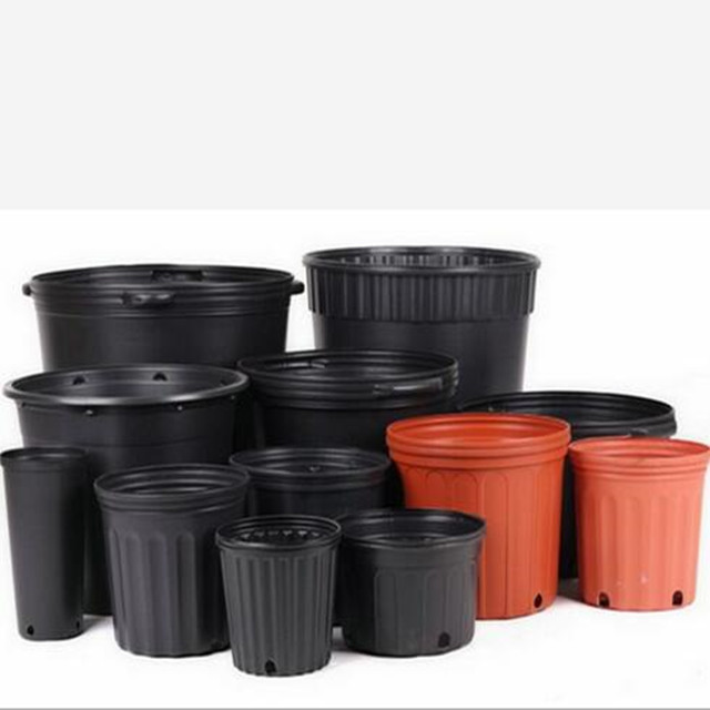 Круглый черный HDPE Пластиковый удар литой питомник плантатор