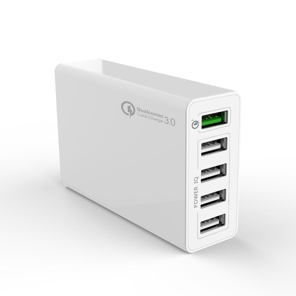 Быстрая зарядная станция Быстрая зарядка 3,0 USB Сетевое зарядное устройство 5 портов зарядное устройство для путешествий