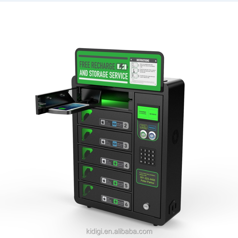 Мини-зарядная станция для сотового телефона kidigi, зарядный шкафчик для мобильного телефона, киоск для зарядки