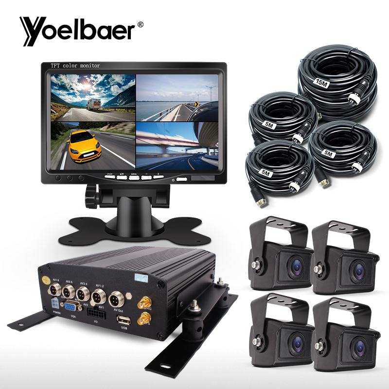 H.264 Сеть 4CH HDD MDVR 3G/4G GPS камера видеонаблюдения с DVR