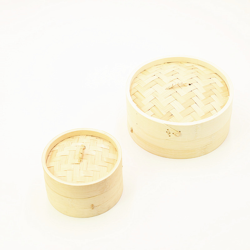 Wholesale high quality kitchen tools portable round mini bamboo steamer
