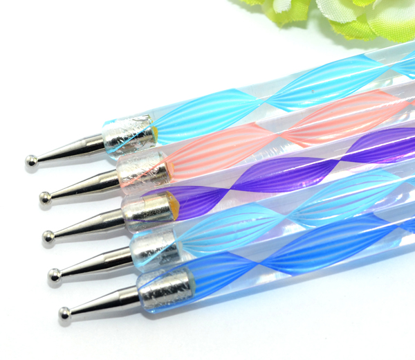 5 шт. Nail Art инструменты двухсторонний Dotting Pen Marbleizing инструмент