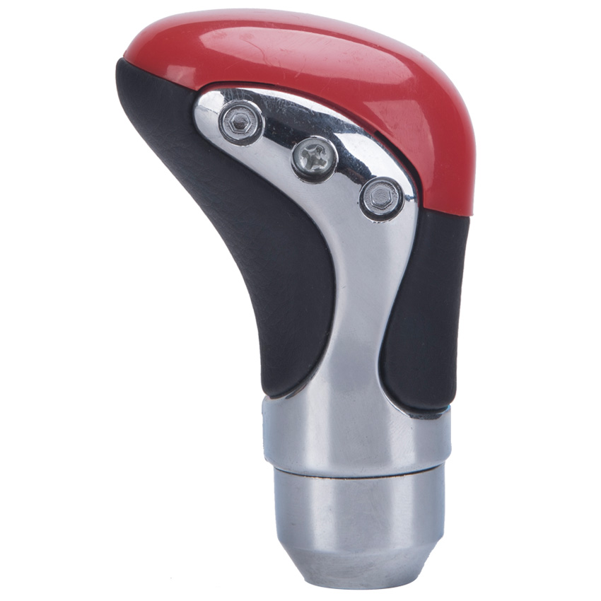 Black & Red Color Leather & Plastic Car Manual Gear Shift Knob