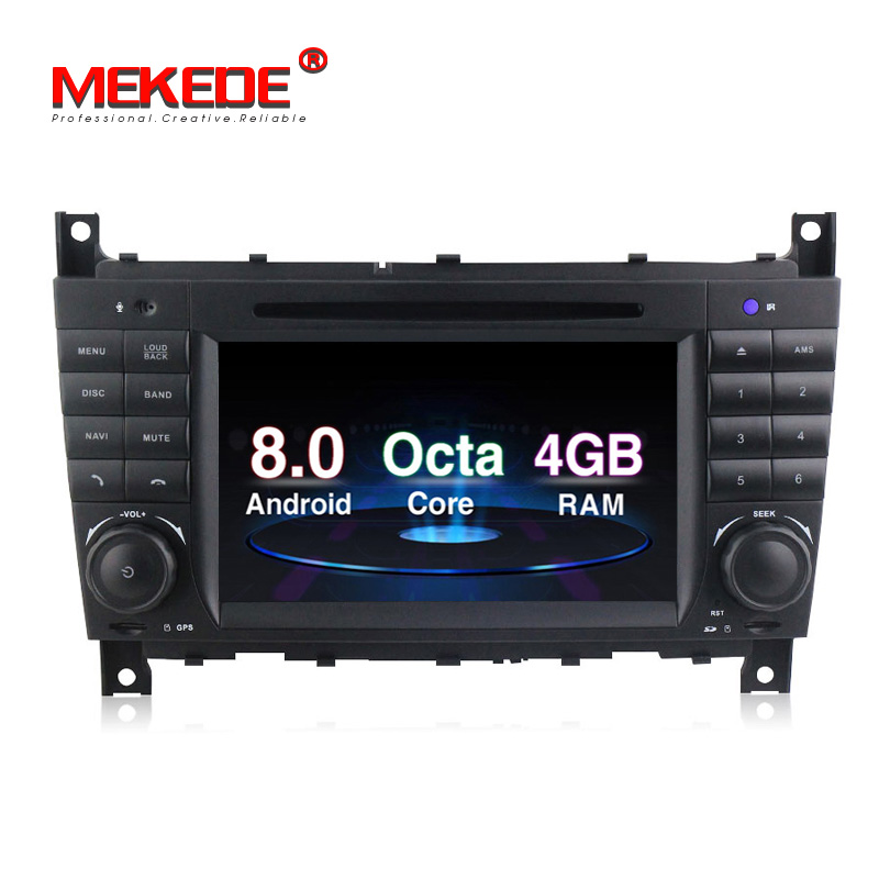 Автомобильный cd-плеер MEKEDE, проигрыватель 2din на Android 8,0, 7 дюймов, для Benz W203, W209, W219, C180, C200, C220, C230, C240, C250, CLK220, CLK240, CLK270, AMG C55