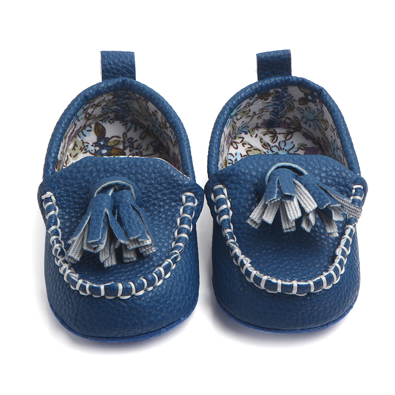 Beautiful tassel design handmade leather baby boy and girl shoes