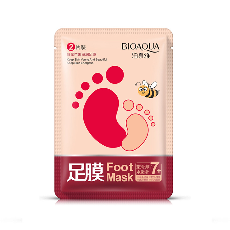 OBM/OEM Bioaqua медовая Отбеливающая увлажняющая маска для ног