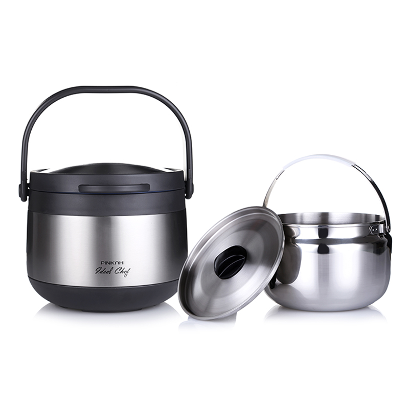PINKAH New Product Energy Efficient Slow Cooker Stainless Steel Vacuum Insulated Magic Thermal Cooker With Retained Heat
