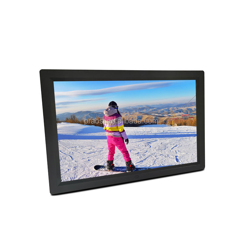 Pros wall mounted 17 inch HD 1080P Digital Photo Frame with Holder digital picture frame & Music & Movie Player, Support USB Car