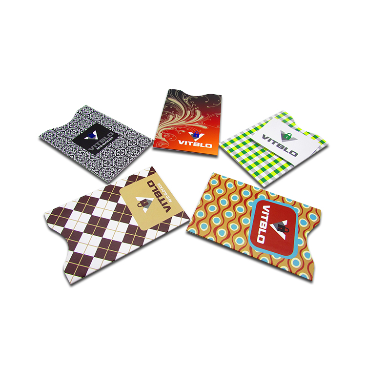 Пользовательские Дизайн отель Key Card Holder RFID NFC Блокировка рукавом двусторонняя печать