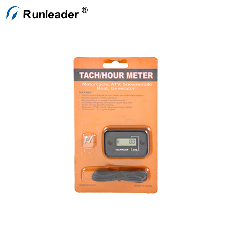 Runleader цифровой Тач-счетчик, счетчик оборотов, Тахометр для бензиновых двигателей, подвесных лодок, мотоциклов