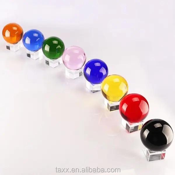 Seven color crystal ball 40mm 60mm 100mm 200mm 300mm K9 crystal glass balls