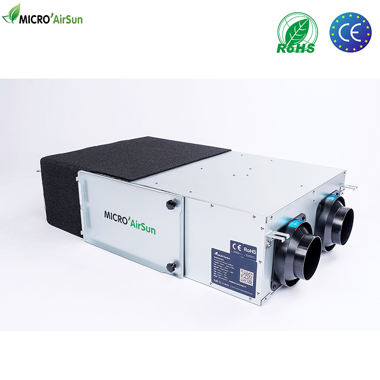 whole house ventilation systems with heat recovery erv air exchanger