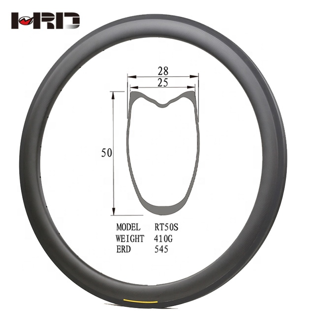 China wholesale HRD-RT50S tubular 3K matte surface 700c road bike carbon rim