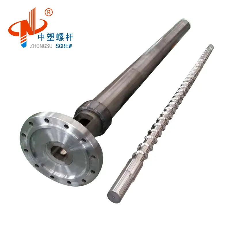 CPVC Pipe Fitting Extruder Screw Barrel Single UPVC Pipe Auger Cylinder