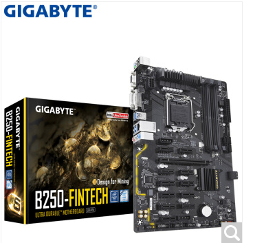 Гигабайт B250-FINTECH профессиональная шахтная плата, lga1151, поддерживает 12 карт Биткоин материнская плата