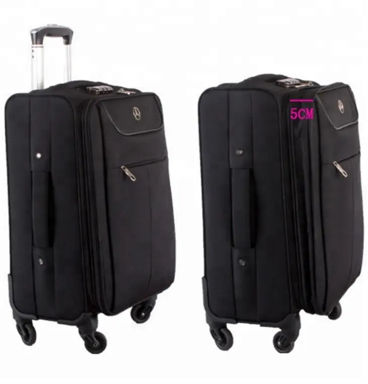 TSA Lock Shenzhen Rolling Nylon Travel Luggage Bag Flight Trolley Suitcase Luggage Bag 20" Extendable Business Wholesale Luggage