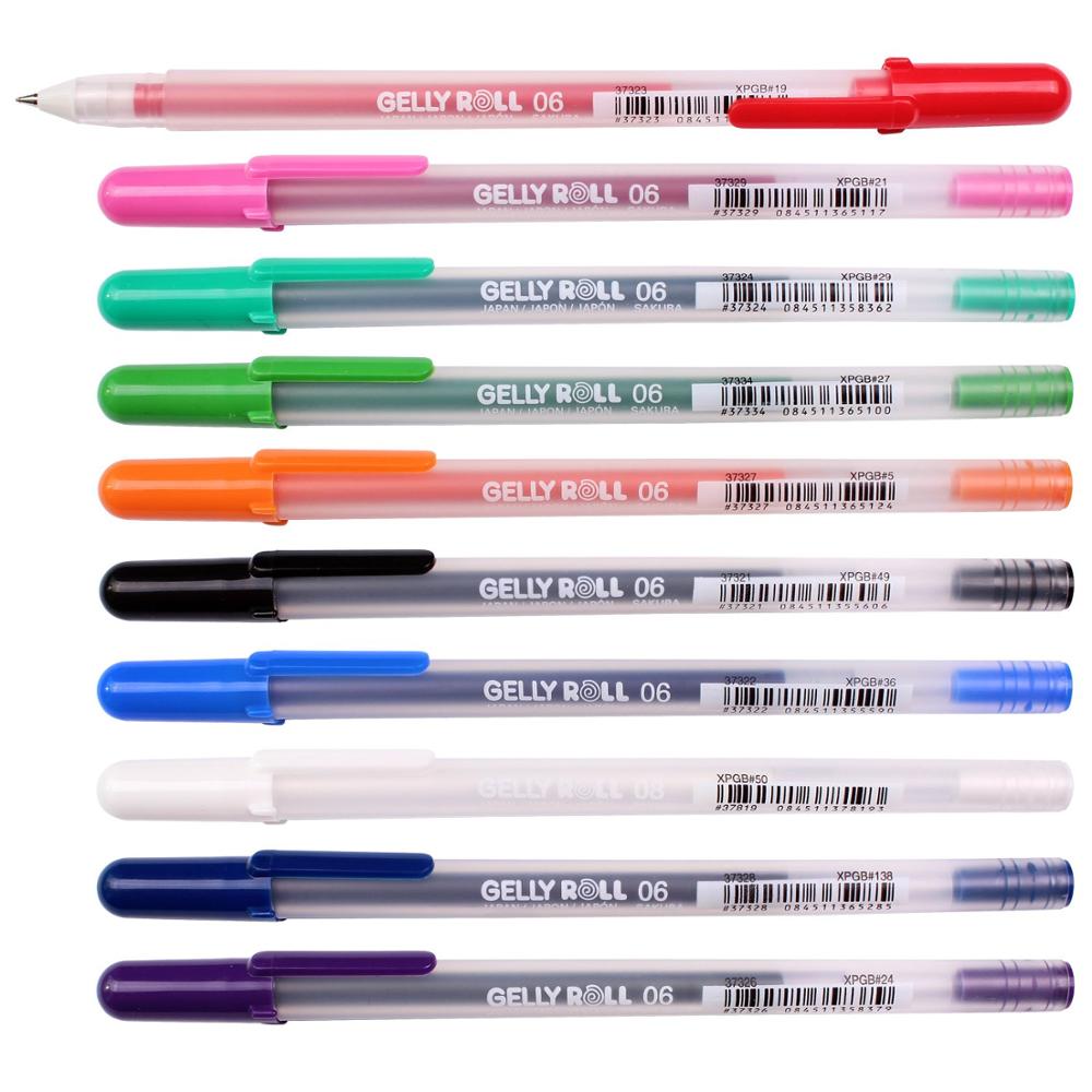 Ручка для глазури Sakura Gelly Roll, разные цвета, упаковка из 10