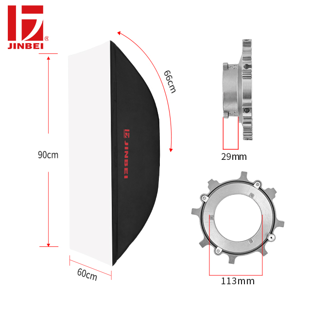 Студийный софтбокс JINBEI M 60*90 см для непрерывного освещения с креплением Bowens для видеокамеры для youtube