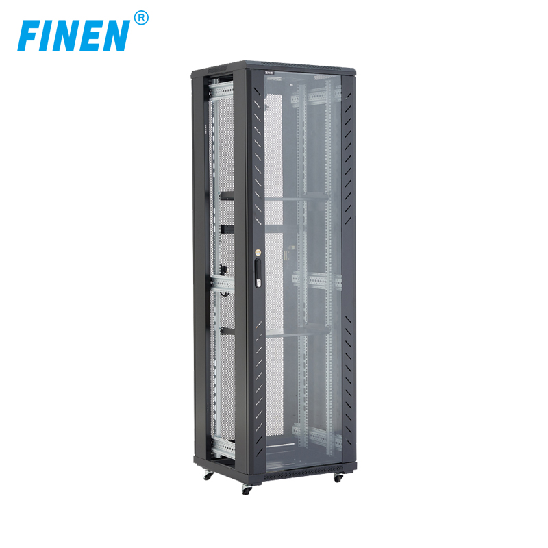 Новый стиль 19 "42U 600*600 мм отдельно стоящие сетевого сервера шкаф со стеклянными дверцами