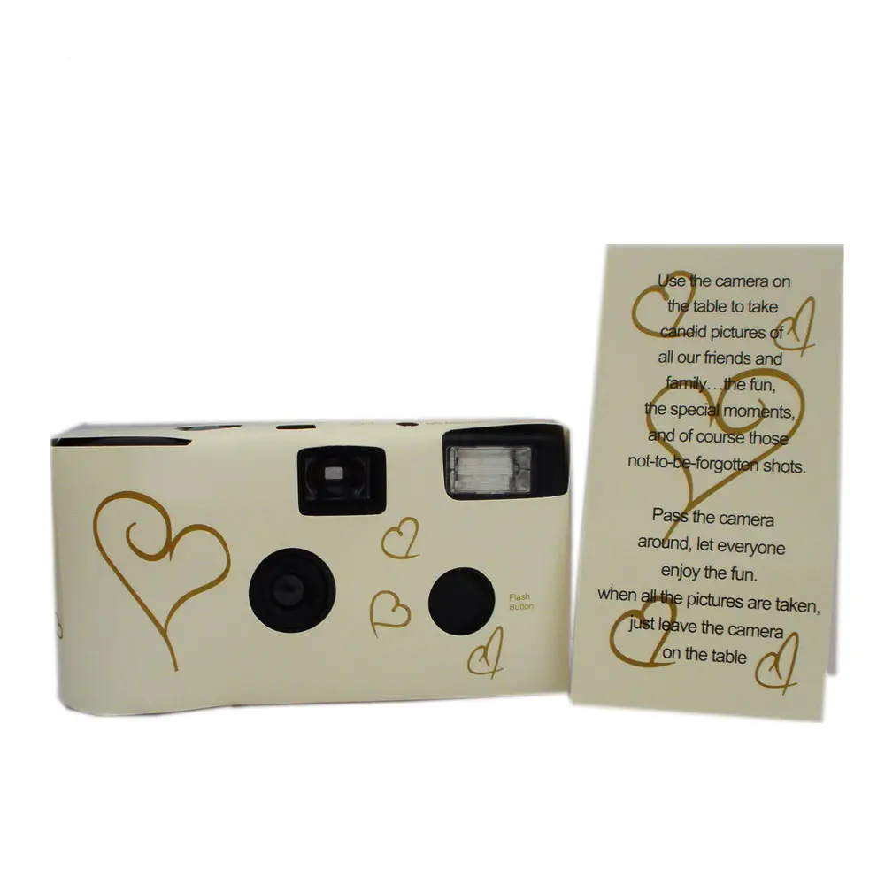 35mm Film Wedding Disposable Camera Build In Flashlight 36exp FUJI Film Alkaline Battery Customized Color Paper Ready to Used