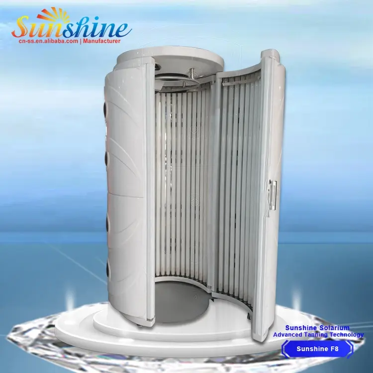 Sunshine Cosmedico Lamps Tanning Machine F8-48 Solarium Sunbed UVA and UVB Light Indoor Tanning Bed