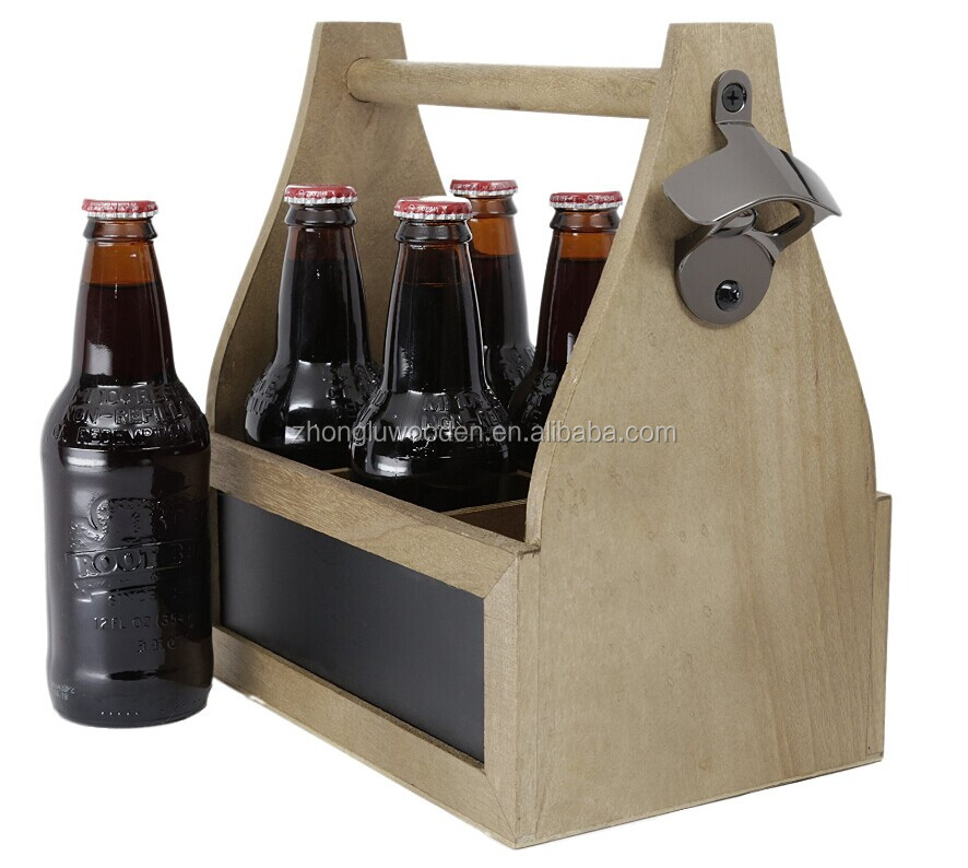 Деревянный пивной Caddy/держатель/Tote/корзина ручной работы из Искусственного Дерева, шесть упаковок