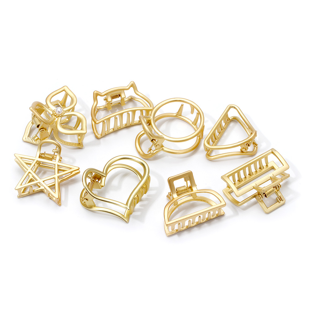 fashionable different shaped pearl bridal hair accessories women gold plating pwedding hair clip accessories for girls