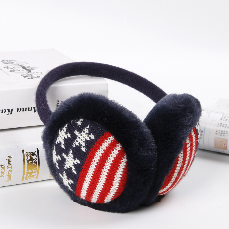Custom Fashionable Warm acrylic knitting Earmuffs For Cold Winter