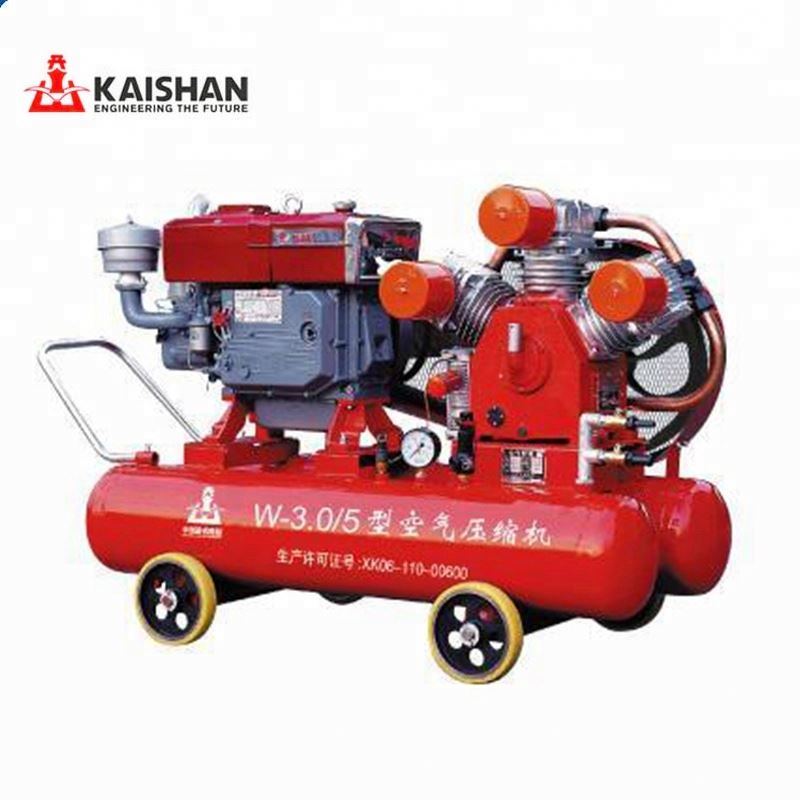 Добыча используется Kaishan 25hp дизельный возвратно-поступательный воздушный компрессор для пневматического молотка