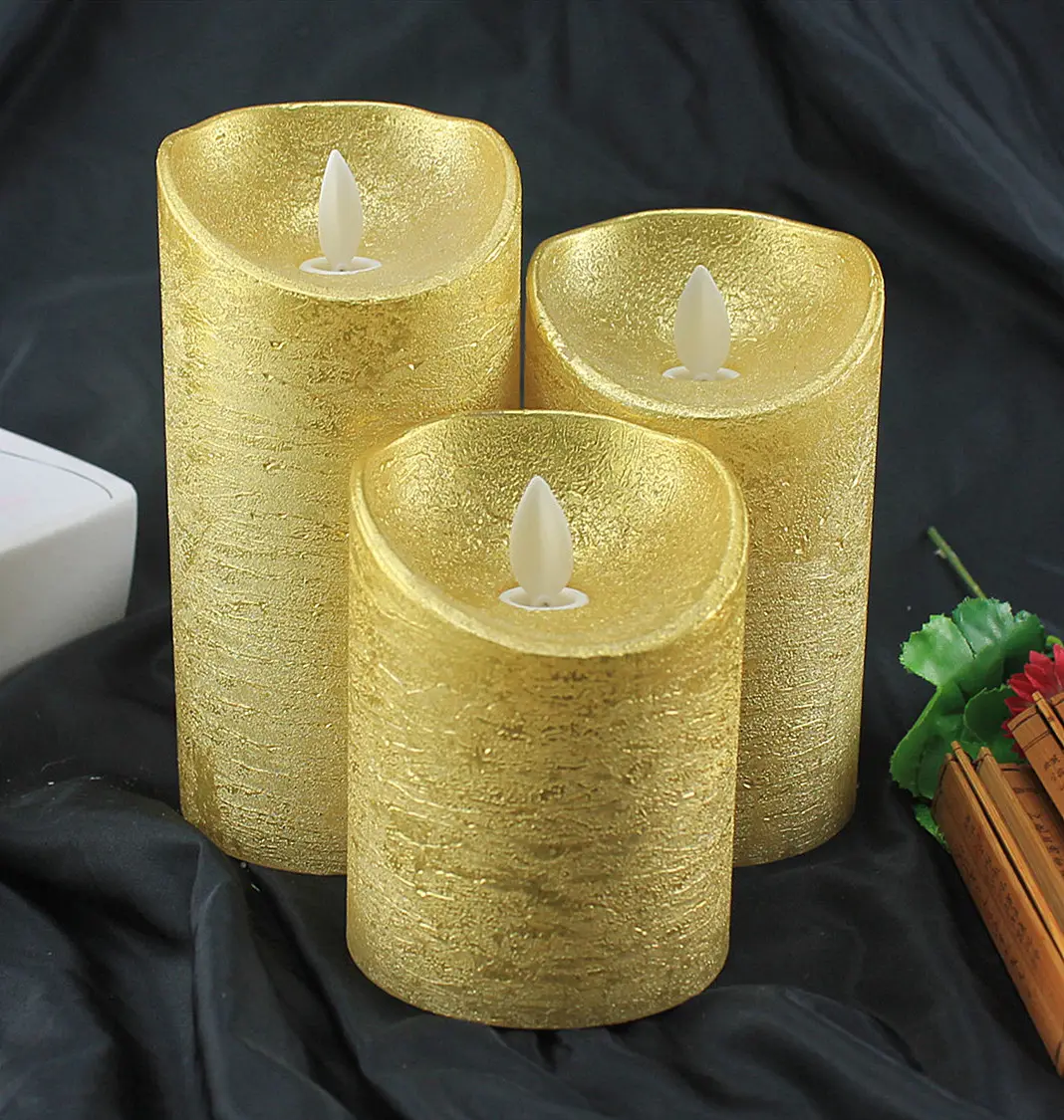 Flameless Led Candle Wedding Decoration Centerpieces Faraffin Wax Flameless LED Scented Candle