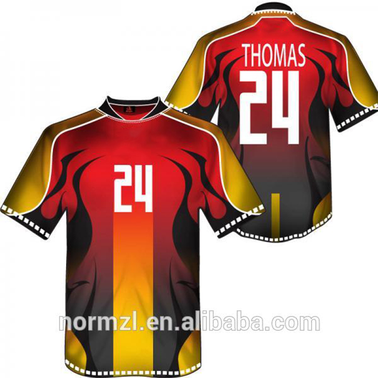 customized dye sublimation soccer wear printed soccer jersey wholesale