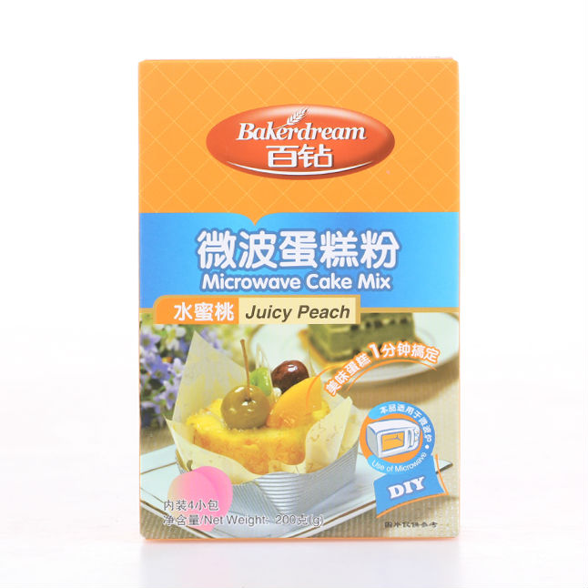 Bakerdream Микроволновая печь торт Mix (сочный персик), 1 минута