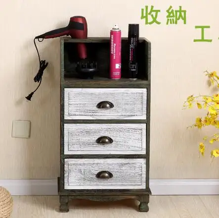 Solid Wooden Shelf Hair Salon Stations Equipment Furniture Store chest content ark storage table