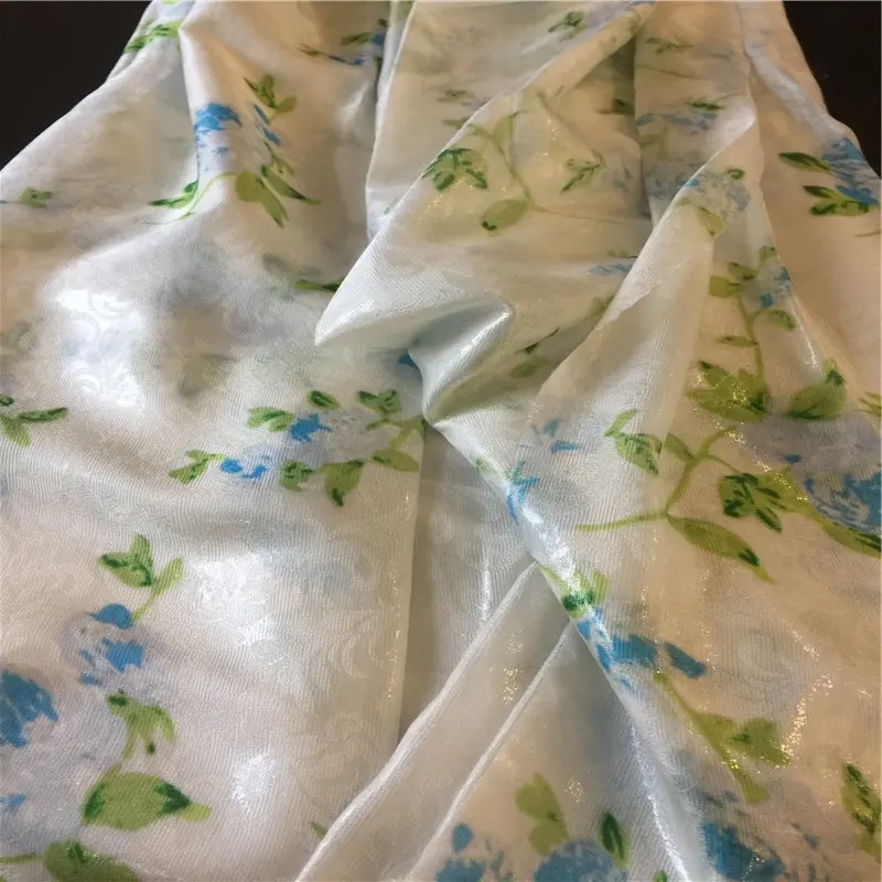 Silk lurex shining borcade/jacquard printing fabric